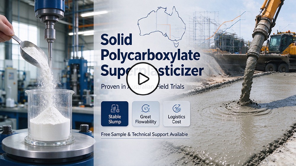 3 Successful Australian Field Trials: Game-Changing Solid Polycarboxylate Superplasticizer Powder